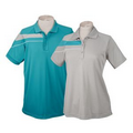 Men's or Ladies' Polo Shirt w/ Contrasting Panels on Right Side - 25 Day Custom Overseas Express